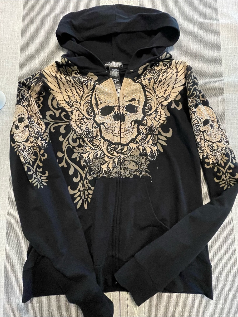Black Rhinestone Hoodie